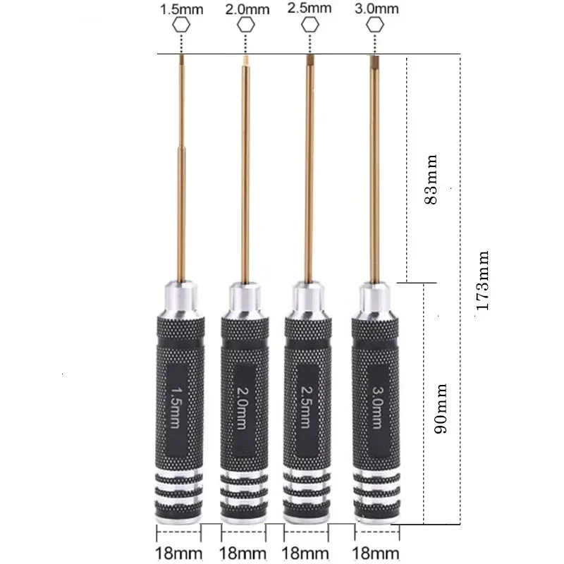 Rc Hobby Tool Kit - 0.9/1.27/ 1.3/ 1.5/ 2.0/ 2.5/ 3.0mm
