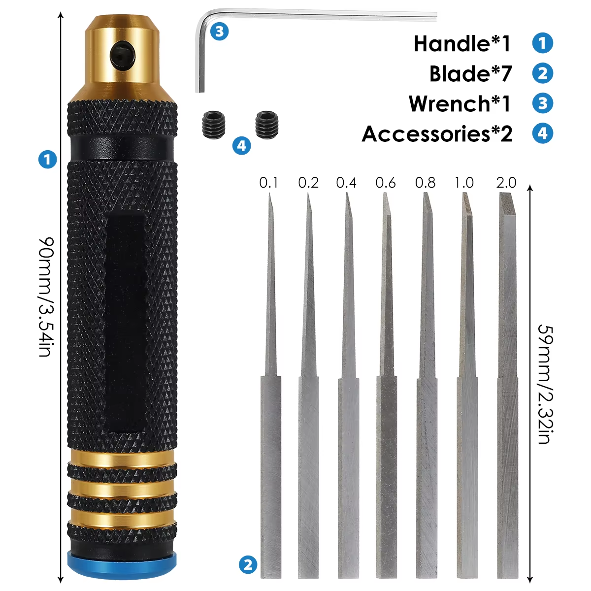 Rc Hobby Line - Model Chisel 7 Blades Tool for