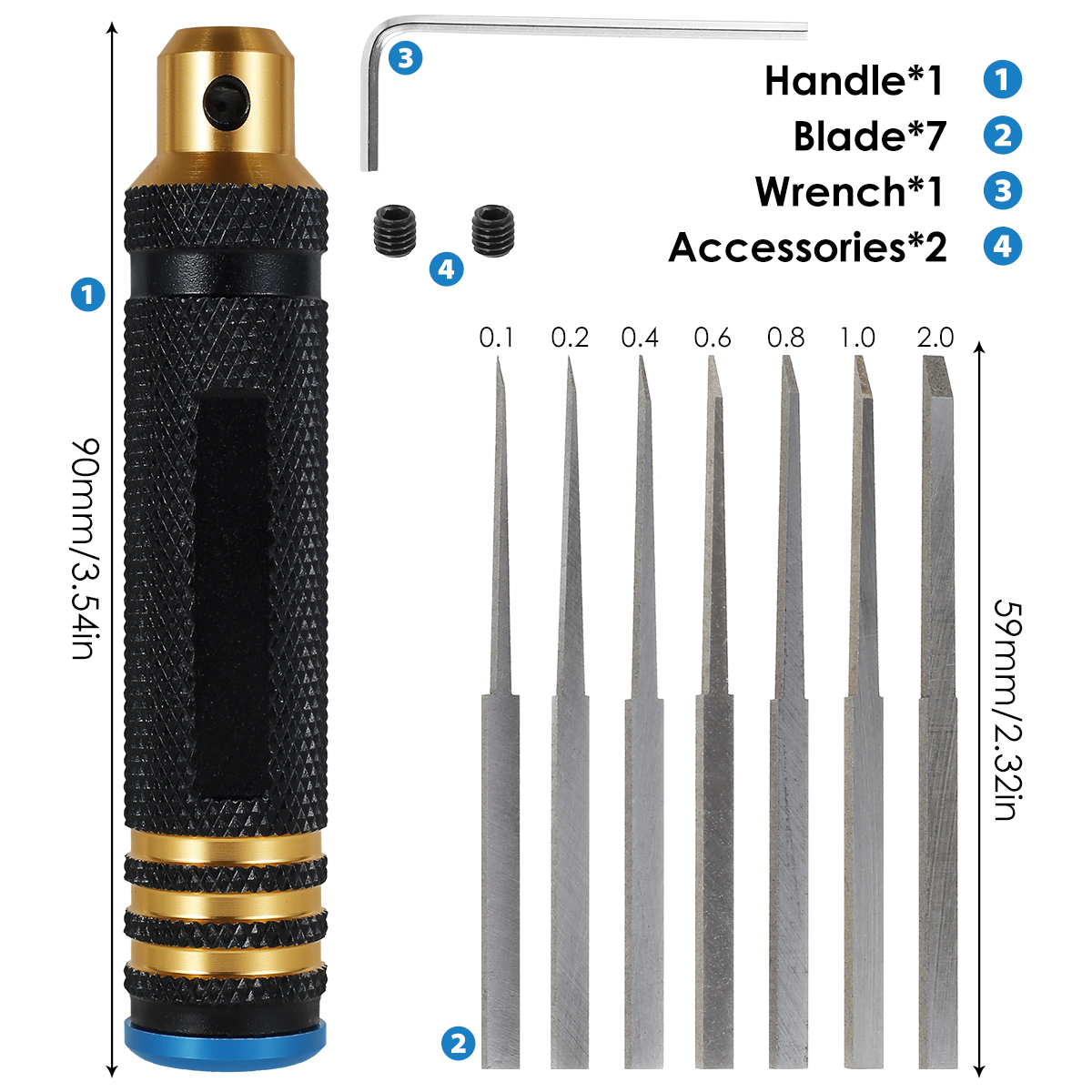 Model Chisel 7 Blades Tool for - Rc Hobby Line recensie en prijs