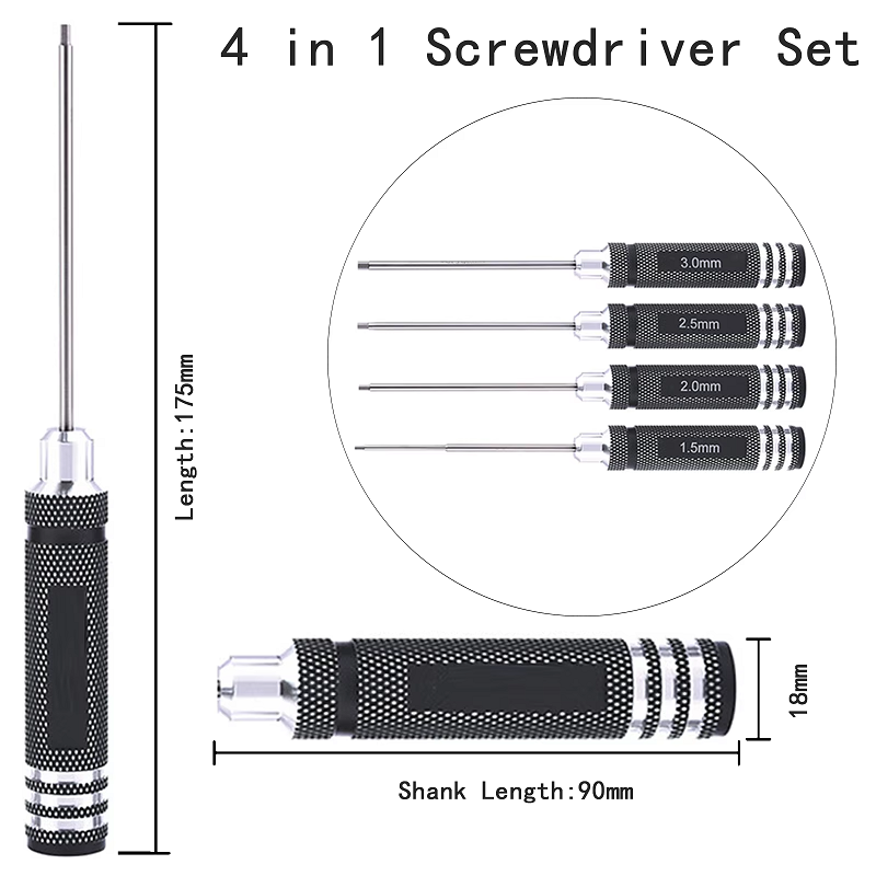 4PC Hexagonal Screwdriver Set  - Rc Hobby Tool Kit recensie en prijs